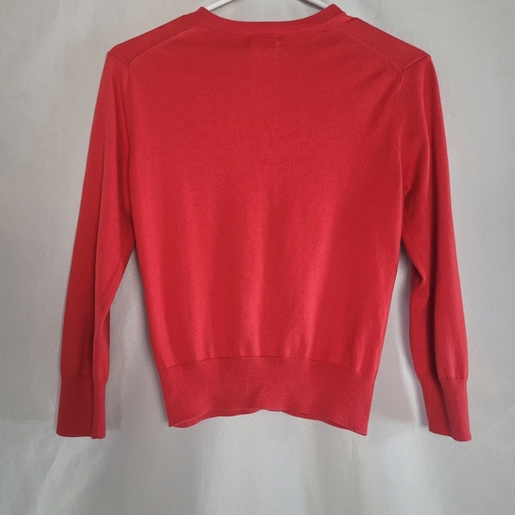 Patagonia Women's Button Front Red Sweater 3/4 Sleeve Organic Cotton Size XS - Picture 4 of 8